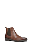 Geox Men's Brown Terence Leather Chelsea Boots | Derimod