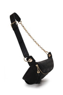 Woman Black Printed Waist Bag | Derimod