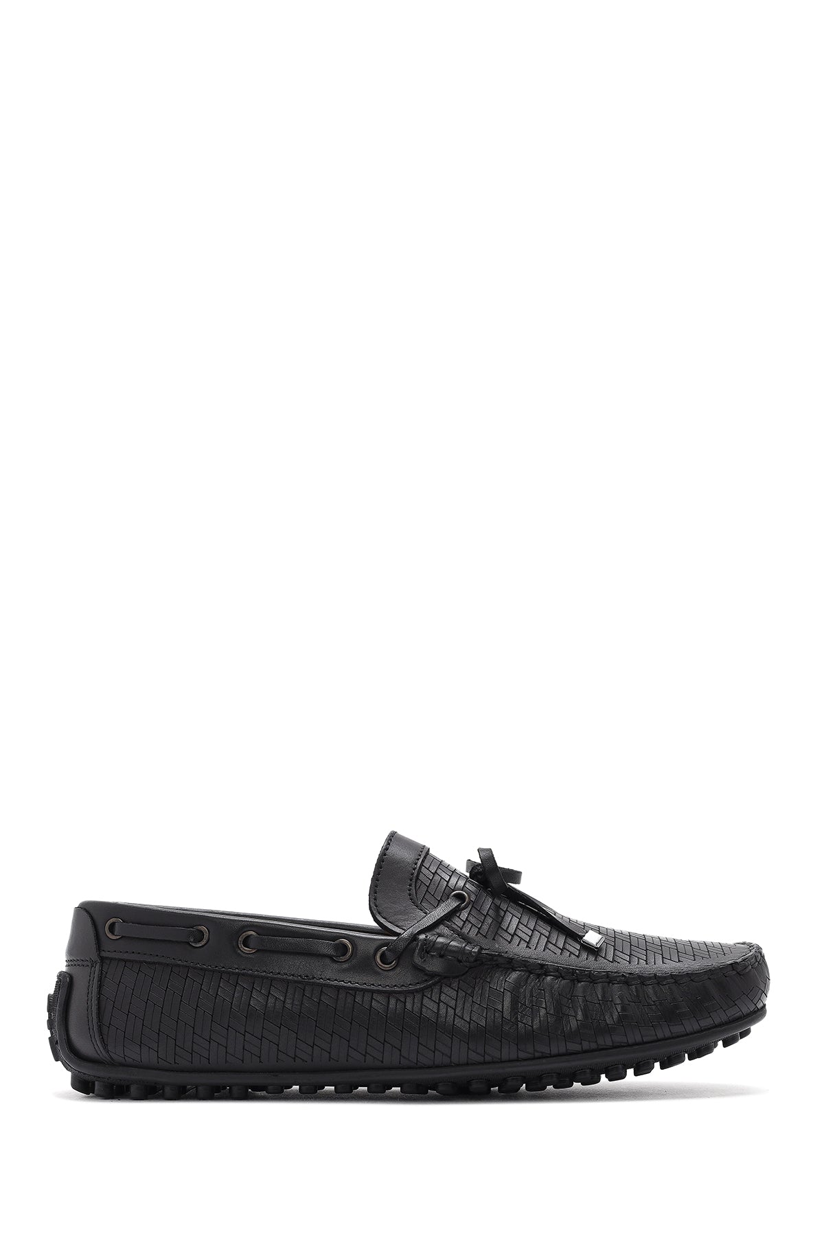 Men's Black Leather Casual Loafer 25SFD754726 | Derimod