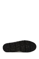 Erkek Siyah Bağcıklı Deri Sneaker | Derimod
