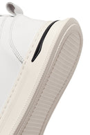 Erkek Beyaz Bağcıklı Deri Sneaker | Derimod