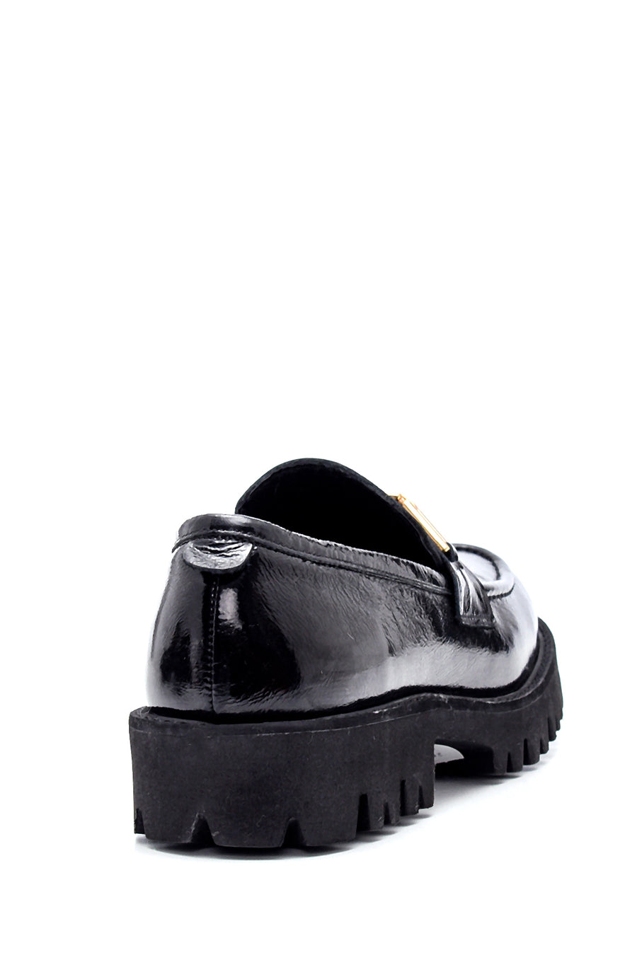 Kadın Deri Rugan Tokalı Loafer