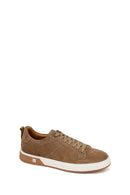 Erkek Bej Bağcıklı Süet Deri Sneaker | Derimod