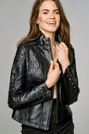 Naomi Women's Leather Jacket | Derimod