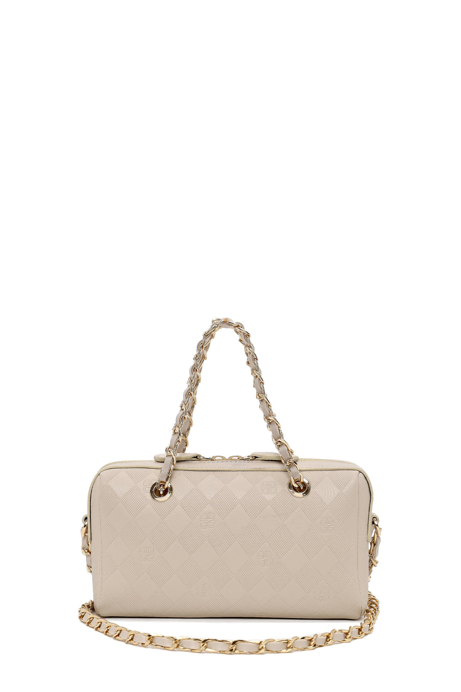 Woman Cream Printed Mini Crossbody Bag AB500001SB | Derimod