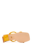Women's Yellow Heeled Slippers | Derimod