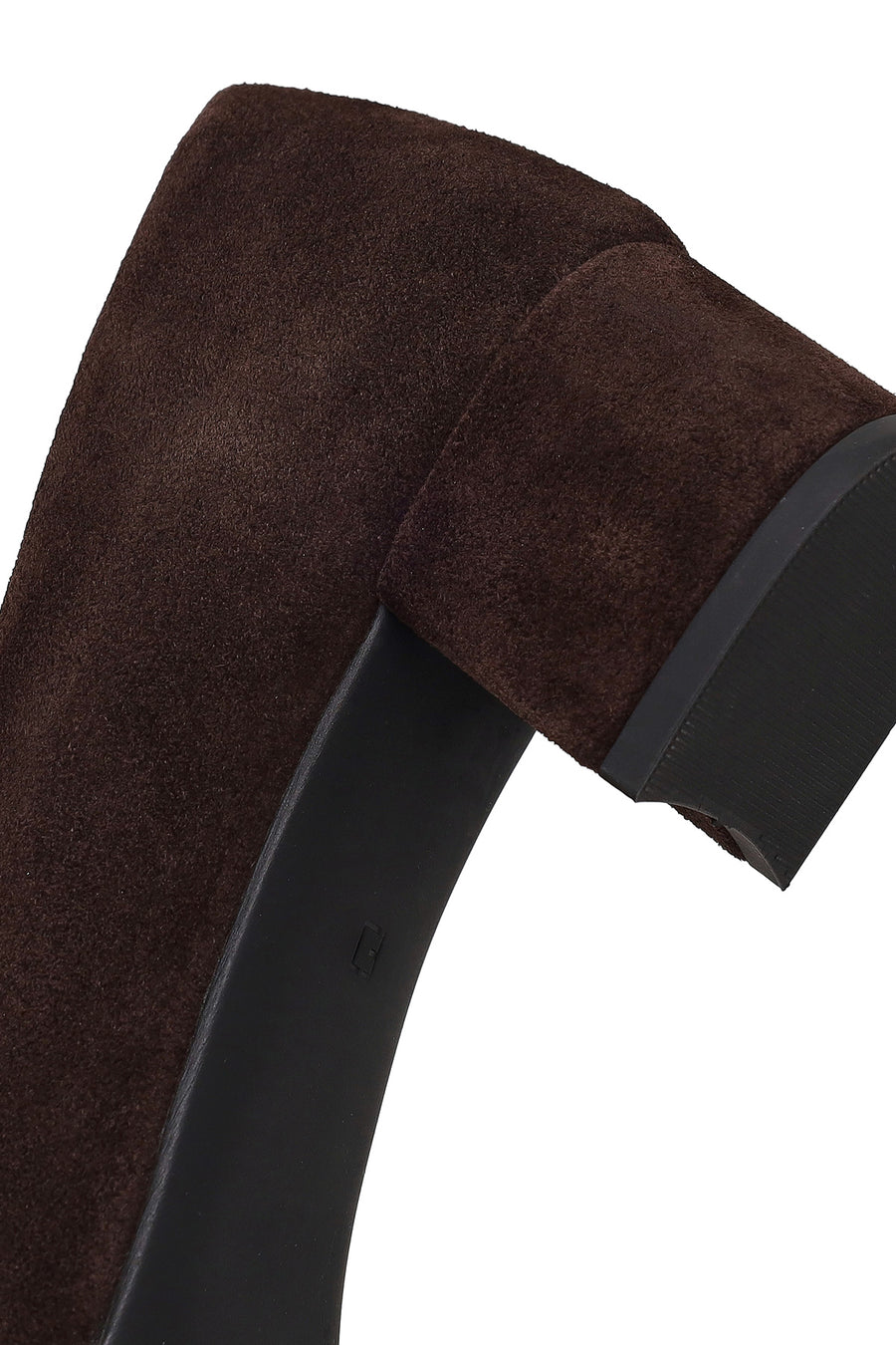 Derimod Flex Woman Brown Short Thick-Heeled Suede Stiletto