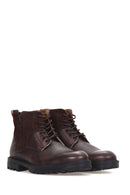Men's Zippered Leather Boots | Derimod