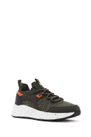 Derimod Zero Men's Green Lace Up Fabric Sneaker | Derimod