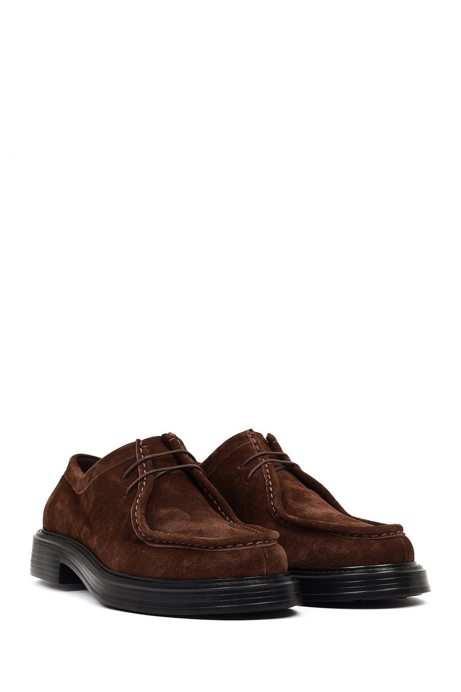 Men's Brown Lace-Up Suede Leather Casual Shoes