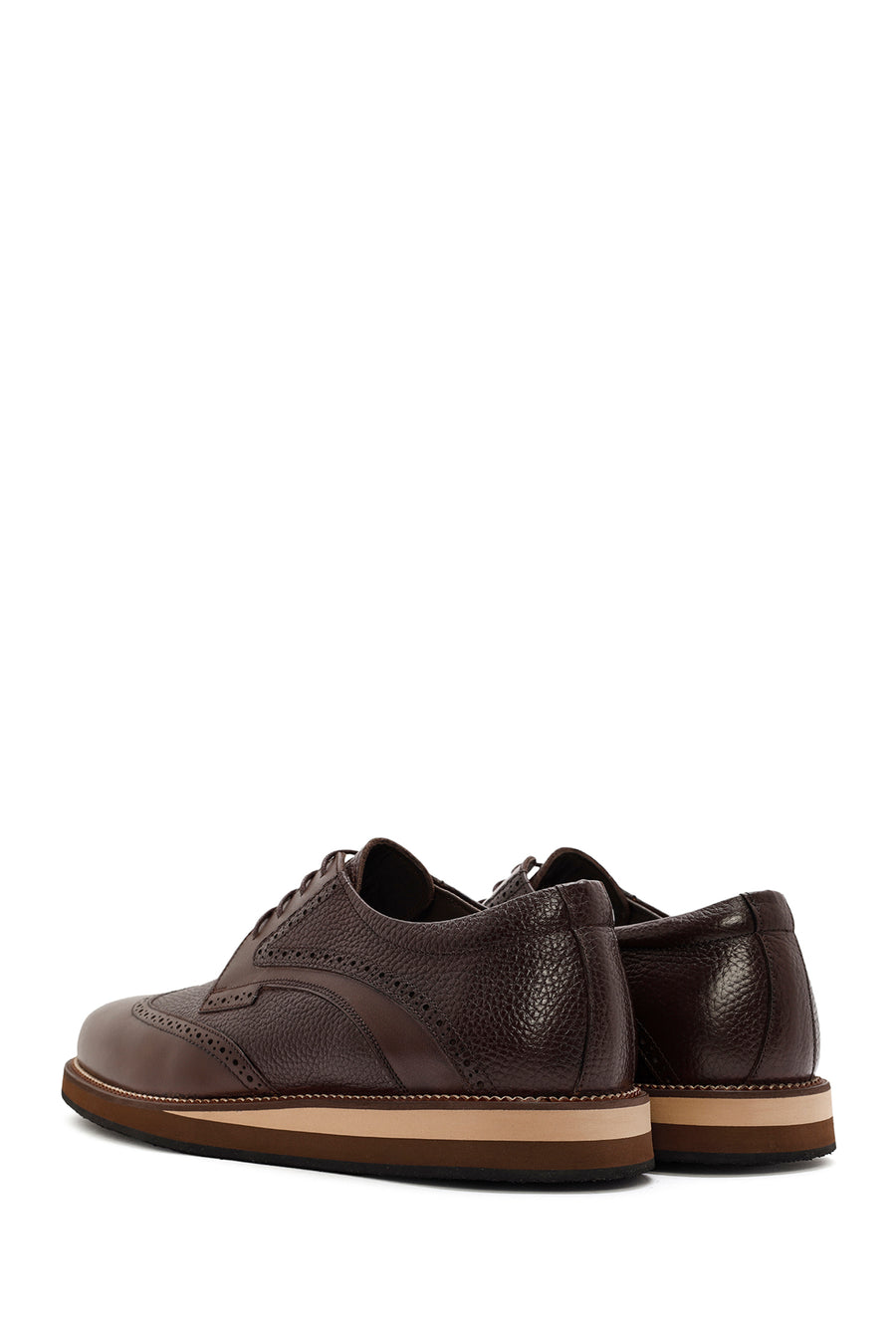 Men's Brown Lace-up Leather Casual Shoes