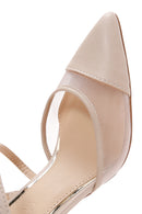 Women's Beige Open Back Thin Heeled Stiletto | Derimod