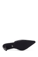 Woman Black Open-Back Thin High Heel | Derimod