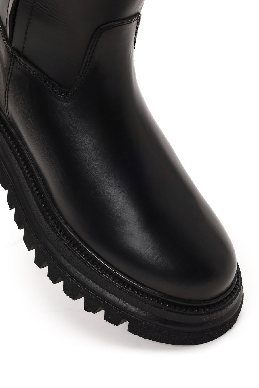 Harley Davidson Woman Black River Zip Closure Thick-Soled Leather Boots