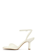 Kadın Beyaz Bilekten Tokalı İnce Topuklu Sandalet | Derimod