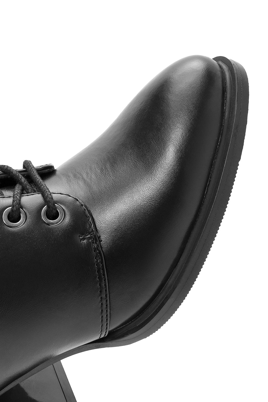 Women's Black Zippered Chunky Heel Boots