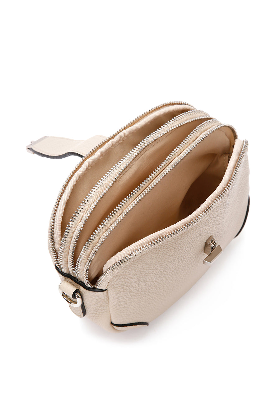 Women's Cream Long Strap Crossbody Bag