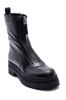 Women's Zippered Leather Boots | Derimod