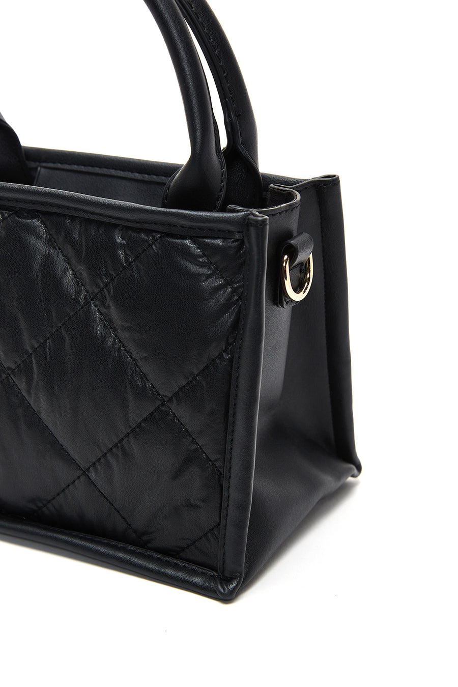 Women's Black Quilted Handbag