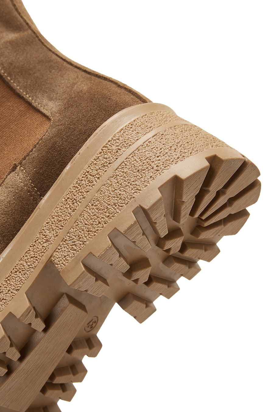Women's Tan Suede Leather Chelsea Boots