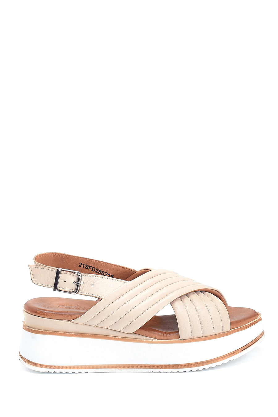Women's Casual Leather Sandals 21SFD280218 | Derimod