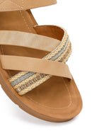 Women's Tan Strappy Sandals | Derimod