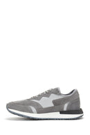 Men's Gray Leather Sneaker | Derimod