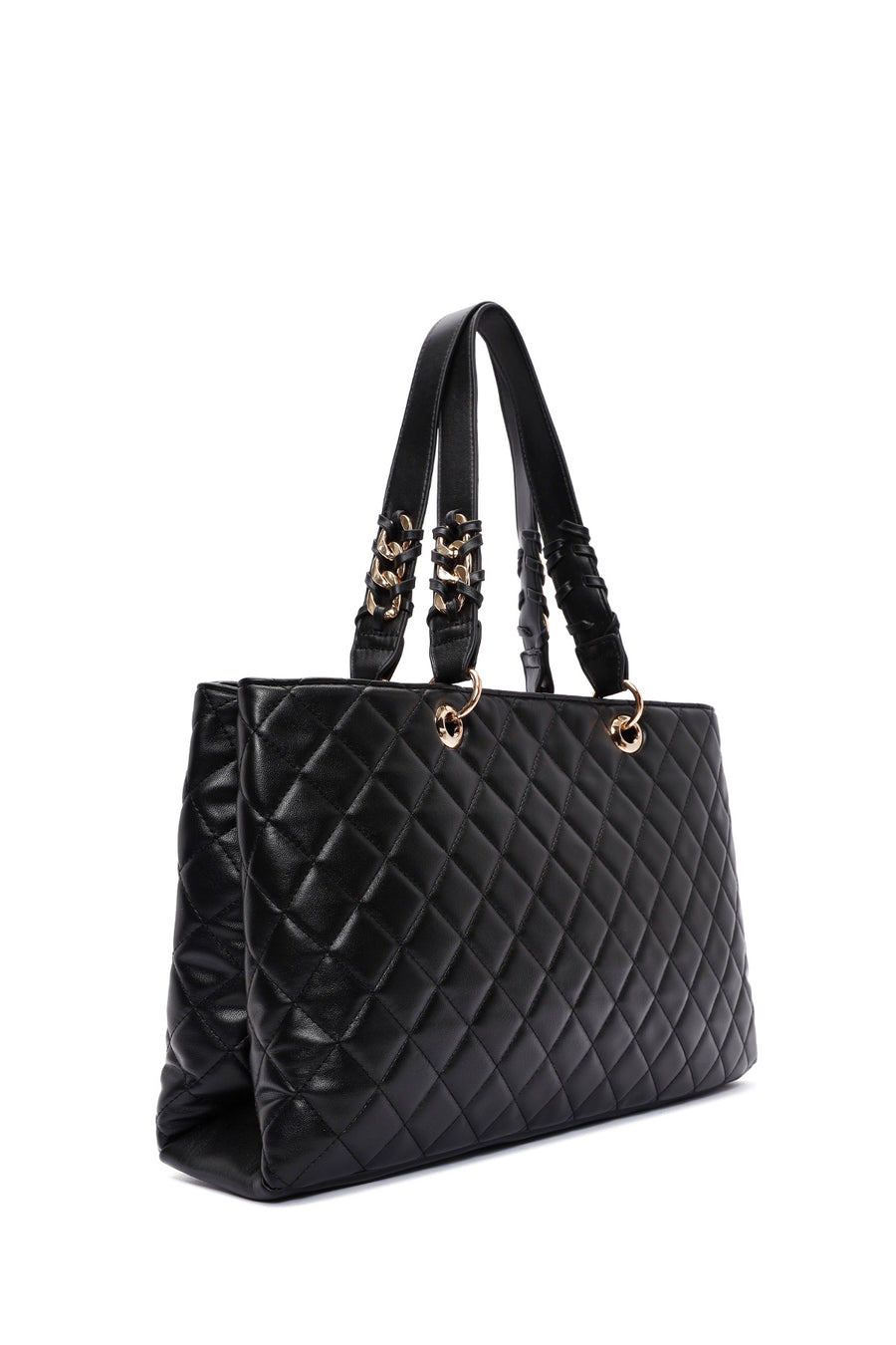 Women's Black Quilted Shoulder Bag