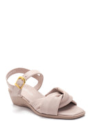 Women's Mink Leather Comfort Sandals | Derimod