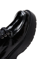 Women's Black Patent Leather Thick Soled Shoes | Derimod