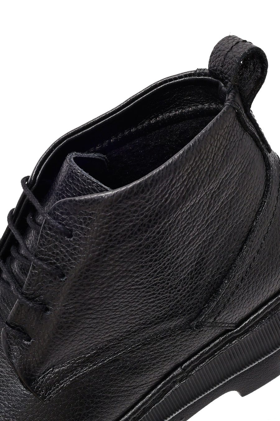 Erkek Siyah Bağcıklı Deri Casual Bot