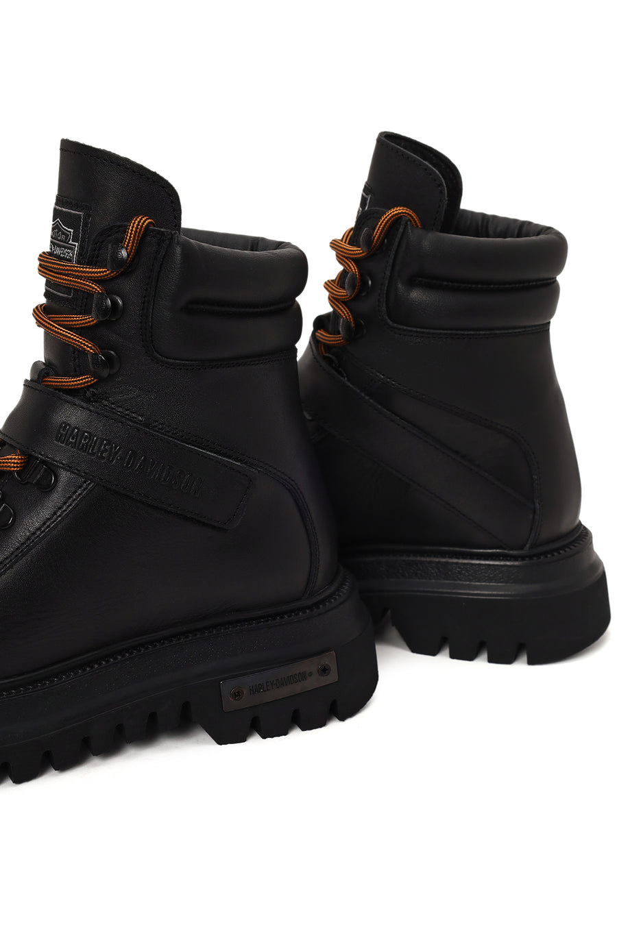Harley Davidson Kadın Siyah Angelhard Bağcıklı Deri Postal Bot
