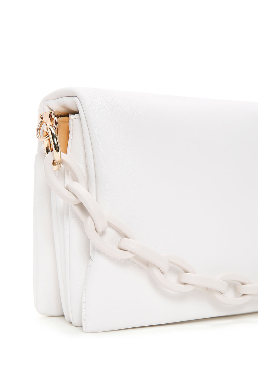 Women's White Long Strap Crossbody Bag