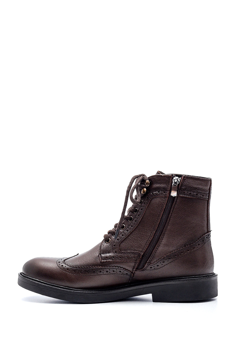 Men's Leather Zippered Casual Boots