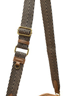 Woman Tan Long-Strap Suede Crossbody Bag | Derimod
