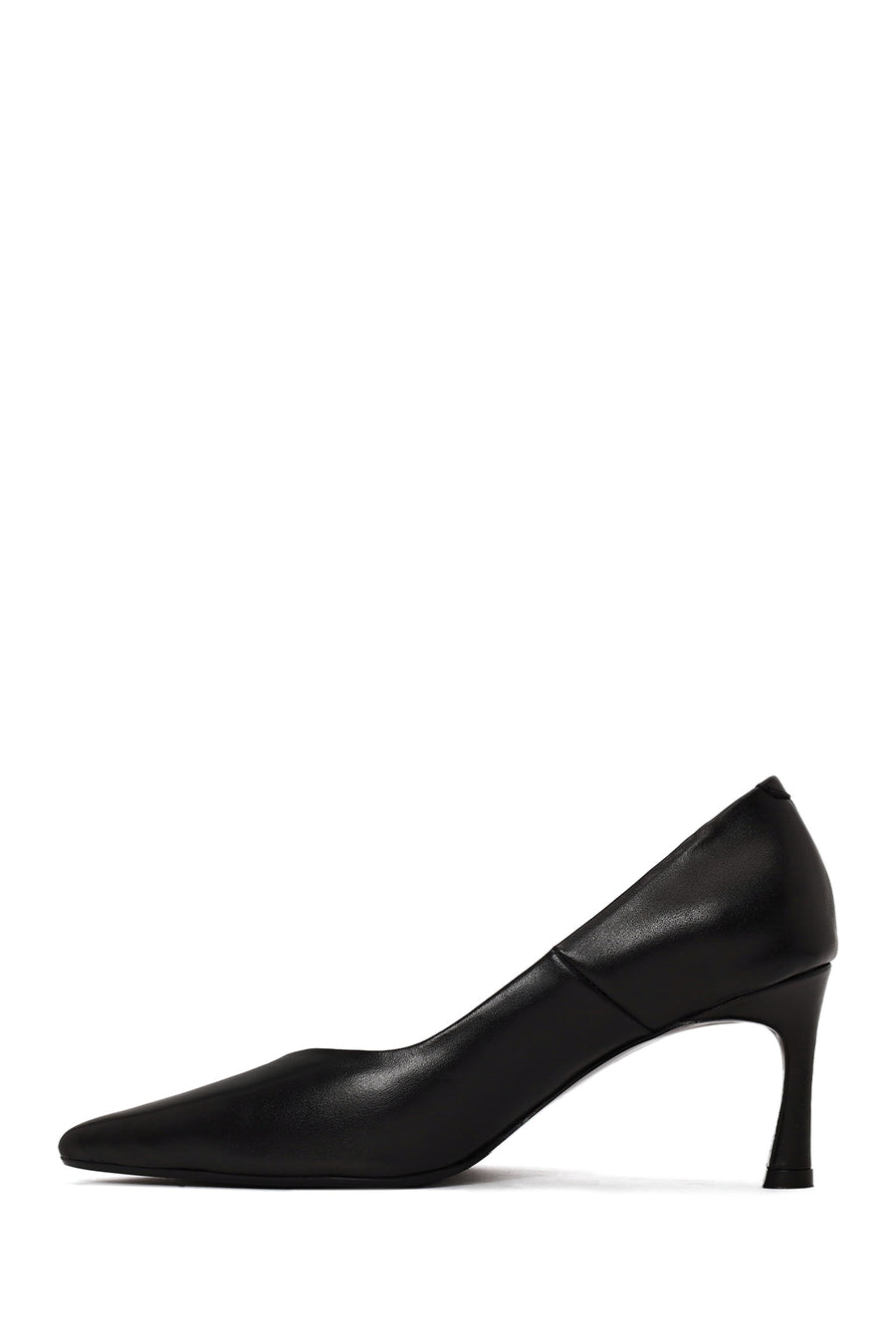 Kadın Siyah İnce Topuklu Deri Stiletto