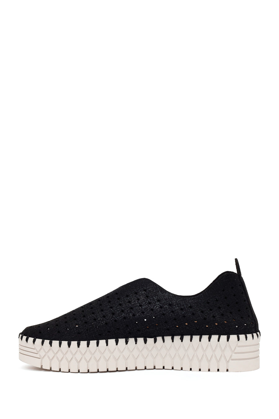 Woman Black Lace-Up Thick-Soled Casual Shoes