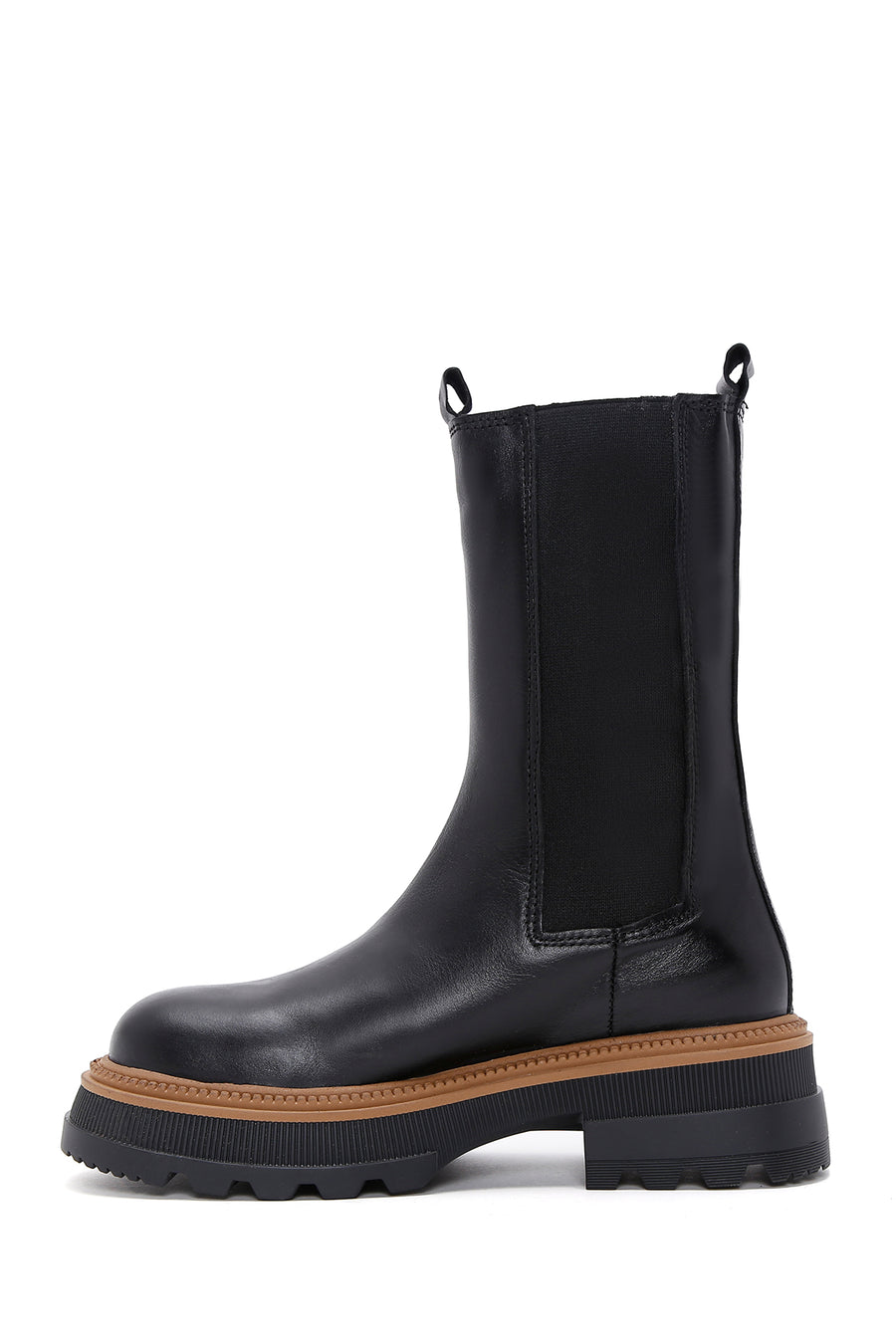 Women's Black Thick Soled Chelsea Boots
