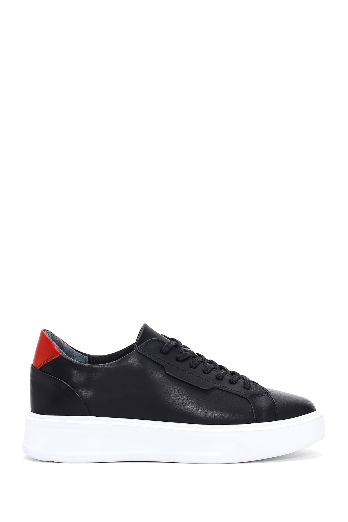 Erkek Siyah Deri Kalın Tabanlı Sneaker 23SFD693718 | Derimod