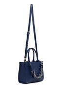 Woman Navy Printed Long-Strap Shoulder Bag | Derimod