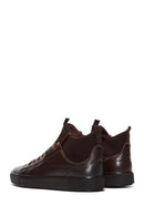 Men's Brown Leather High Top Sneaker | Derimod