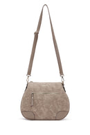 Women's Beige Long Strap Nubuck Crossbody Bag | Derimod