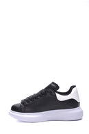 Kadın Beyaz Siyah Kalın Tabanlı Sneaker | Derimod