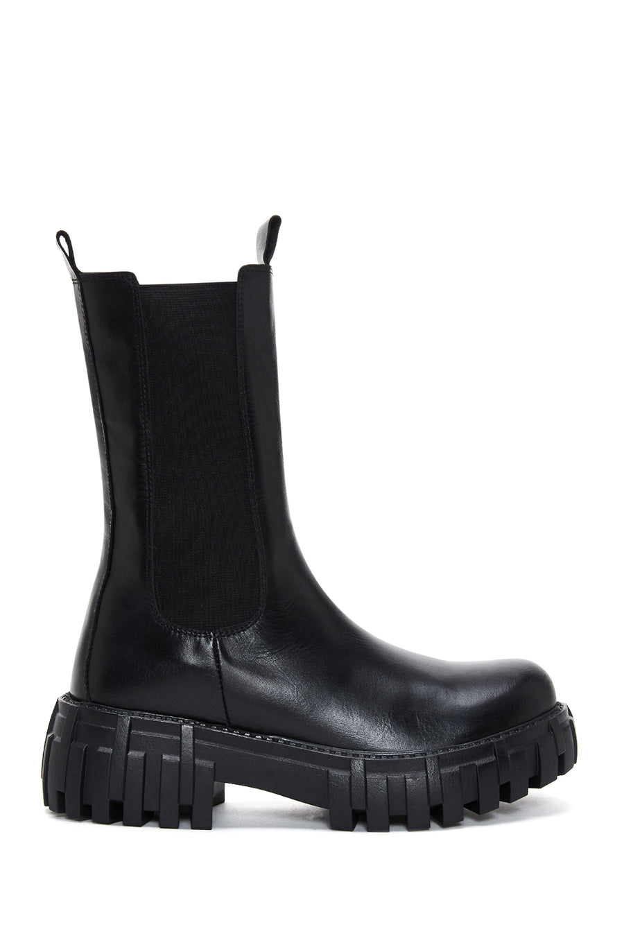 Women's Black Leather Chelsea Boots 22WFD185518 | Derimod