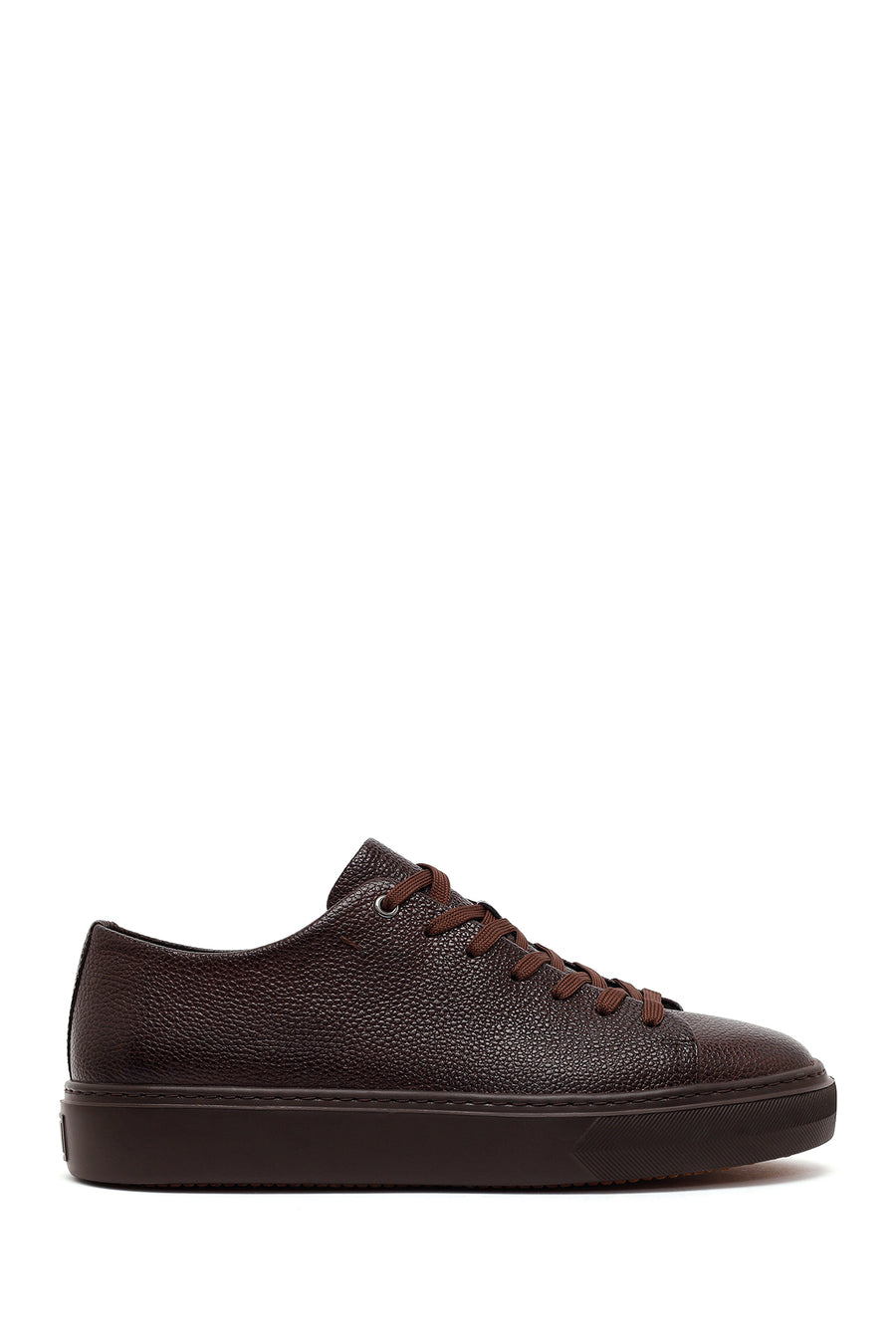 Erkek Kahverengi Bağcıklı Deri Sneaker WM740020DF | Derimod