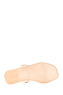 Women's Pink Jelly Transparent Stone Flat Slippers | Derimod