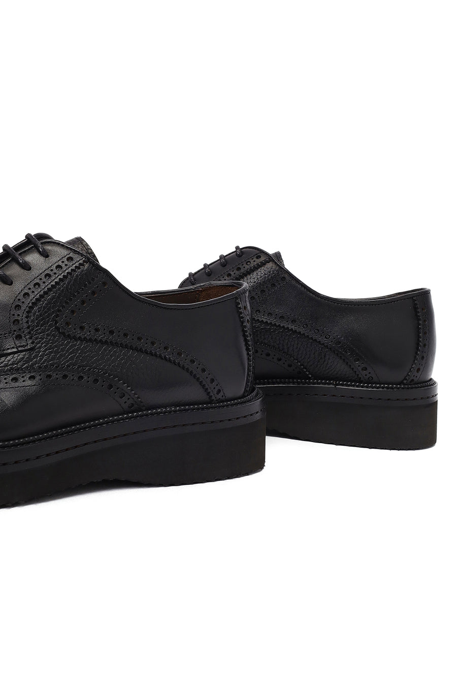 Men's Black Lace Up Leather Casual Shoes