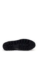Woman Black Wedge Fabric Shoes | Derimod