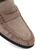 Erkek Gri Süet Deri Casual Loafer | Derimod