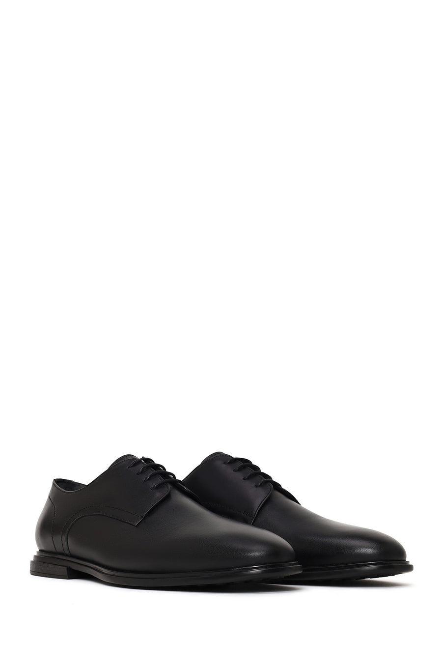 Male Black Lace-Up Leather Casual Shoes
